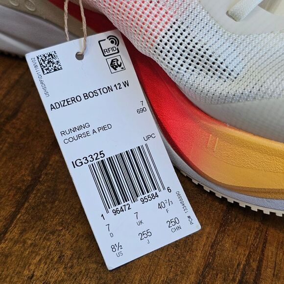 Adidas Boston 12 Women's Running Shoes Size 8.5 Beige Orange Lightstrike Pro New - Picture 15 of 16